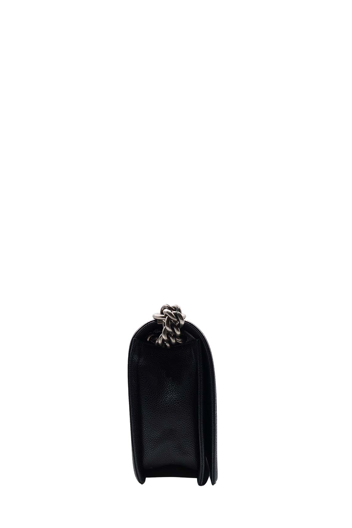 Quilted Caviar New Medium Boy with Ruthenium Hardware Black
