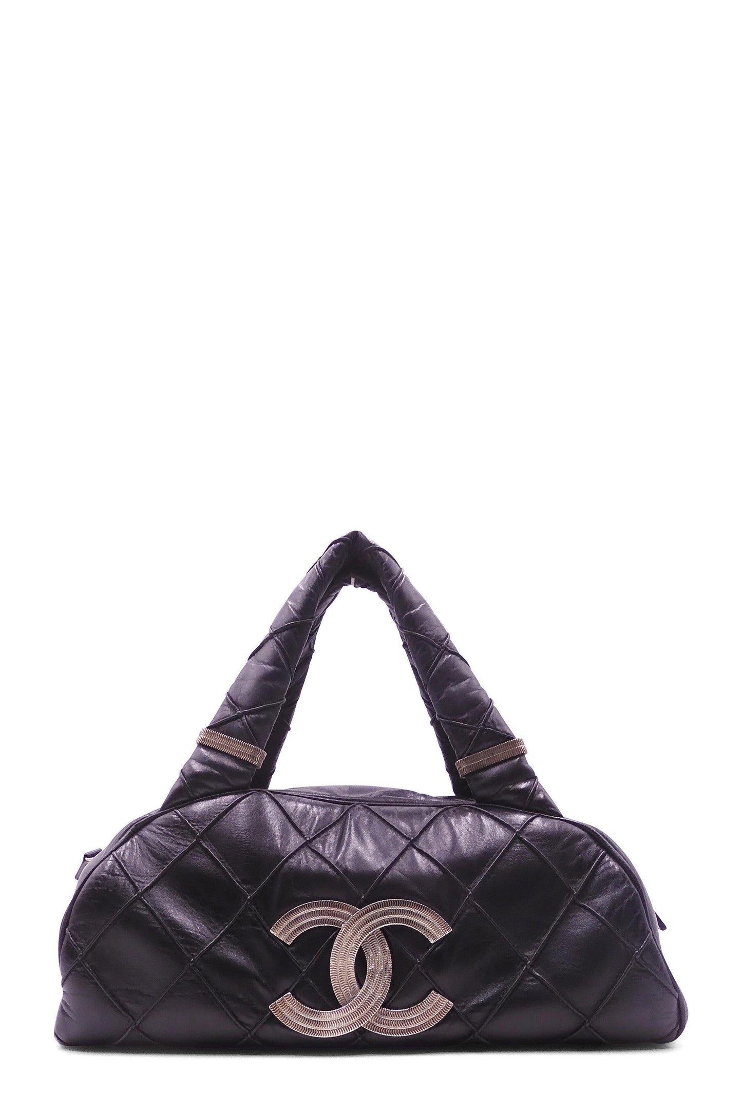Quilted CC Bowler Bag Black