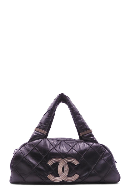 Quilted CC Bowler Bag Black