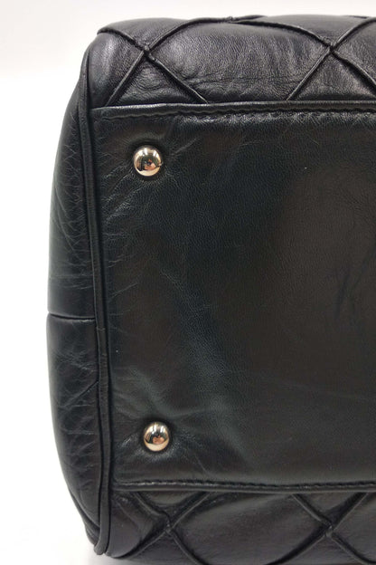 Quilted CC Bowler Bag Black