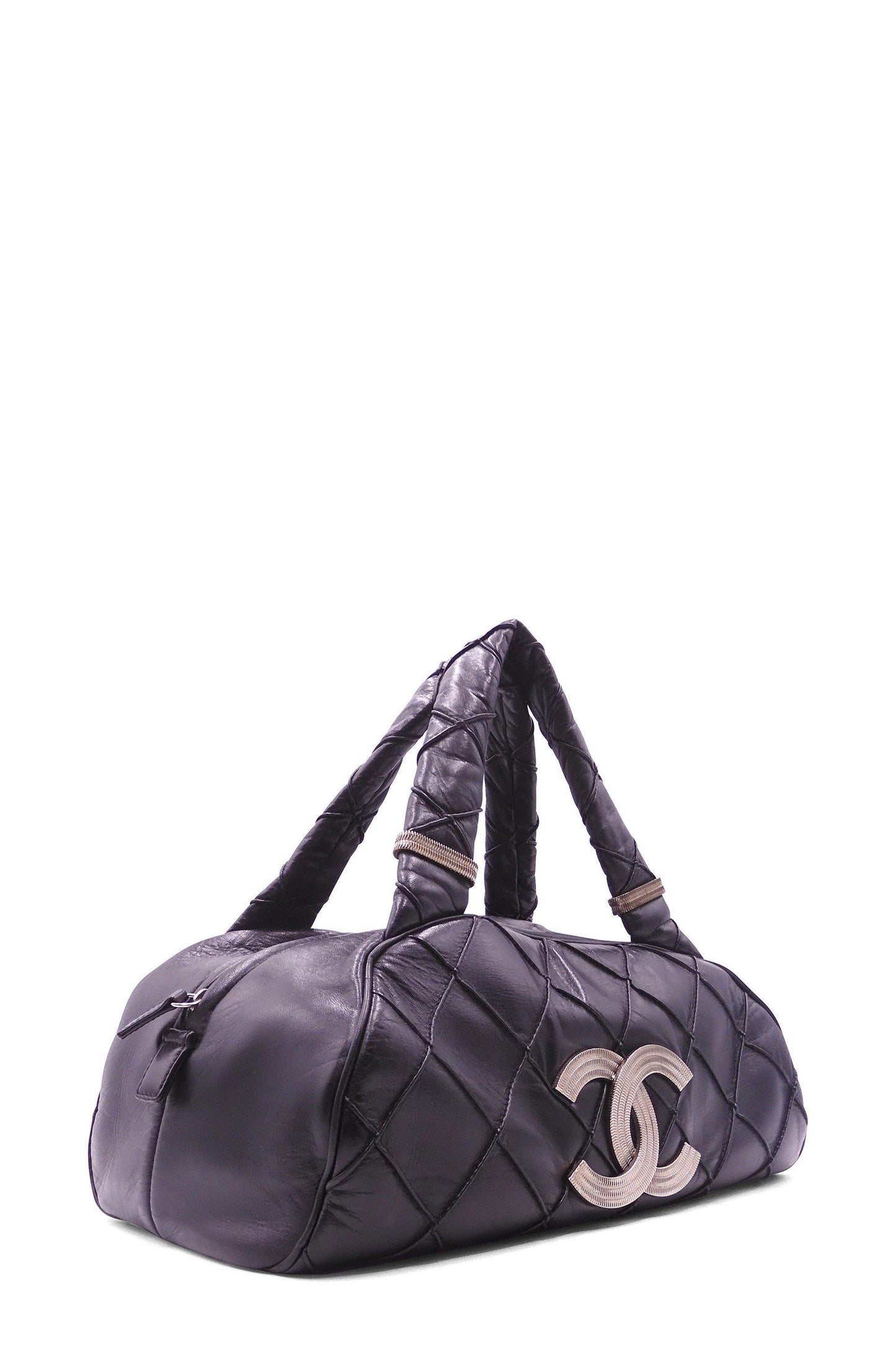 Quilted CC Bowler Bag Black