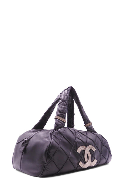 Quilted CC Bowler Bag Black