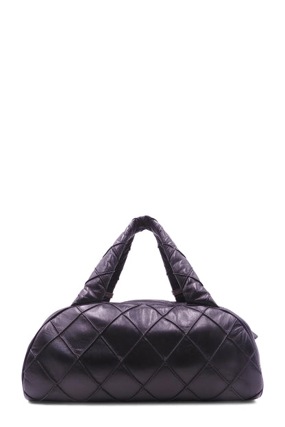 Quilted CC Bowler Bag Black