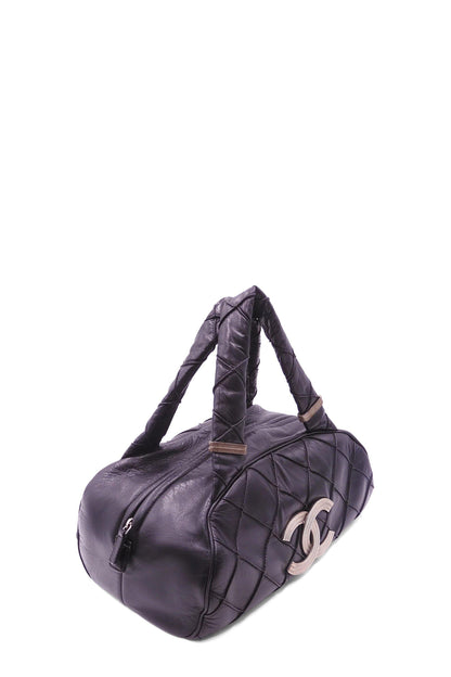 Quilted CC Bowler Bag Black