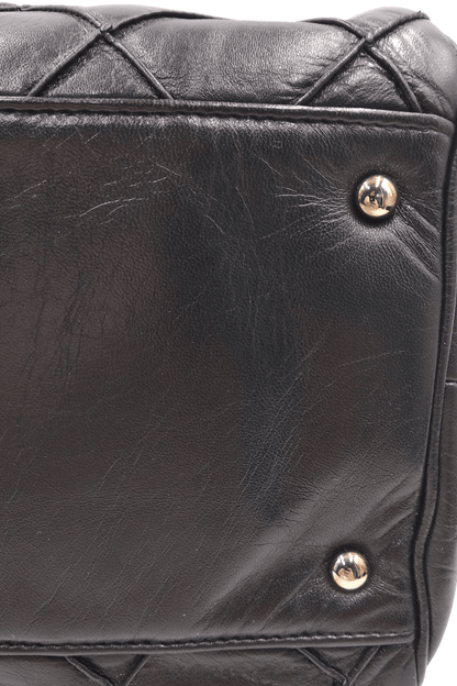 Quilted CC Bowler Bag Black