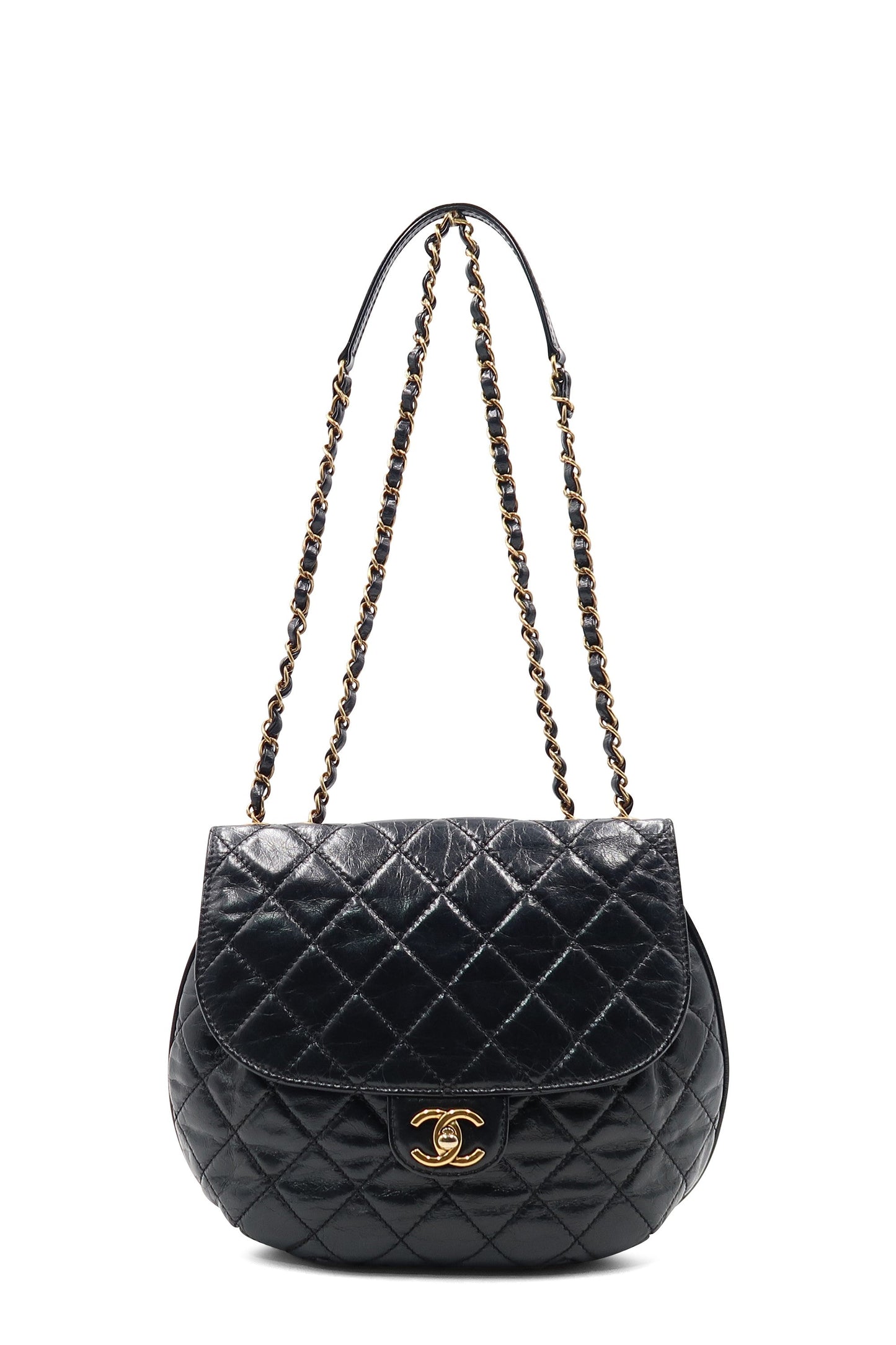 Quilted Dubai Messenger Bag Black