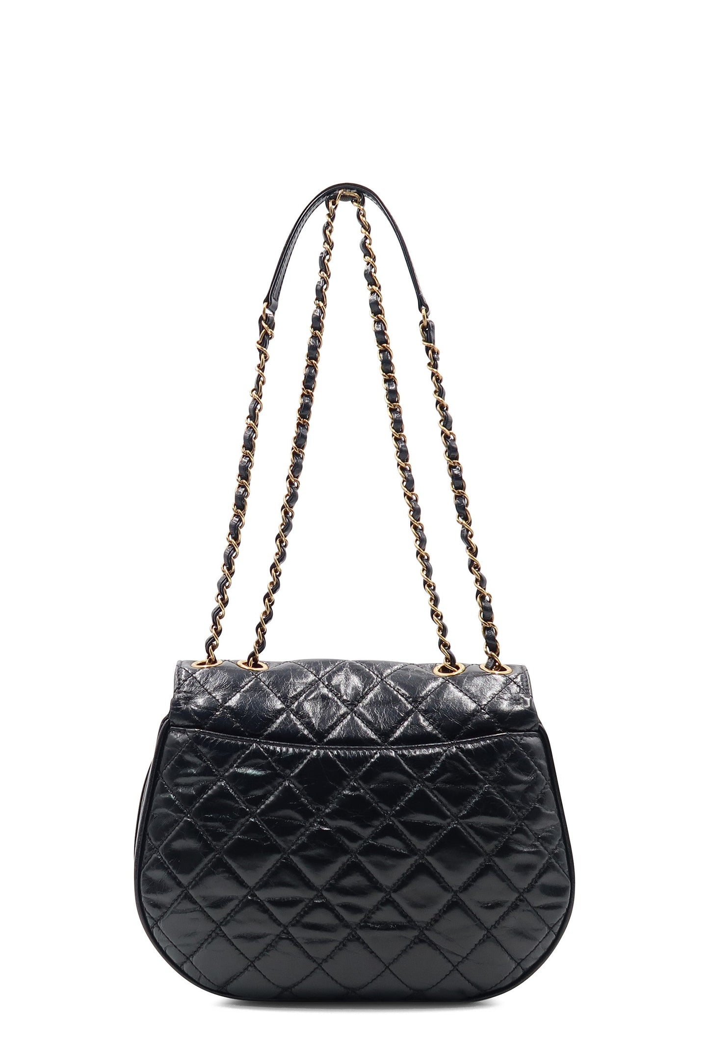 Quilted Dubai Messenger Bag Black