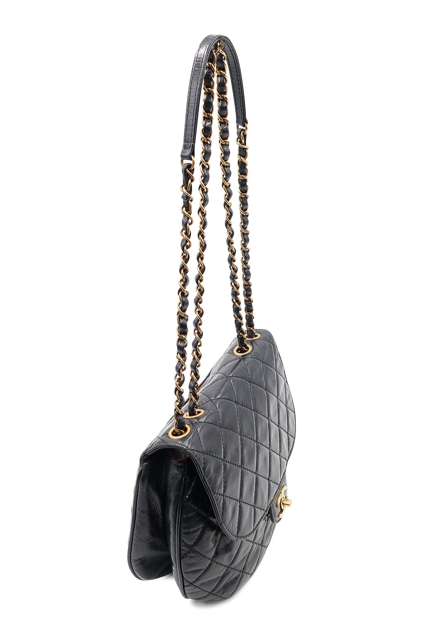 Quilted Dubai Messenger Bag Black