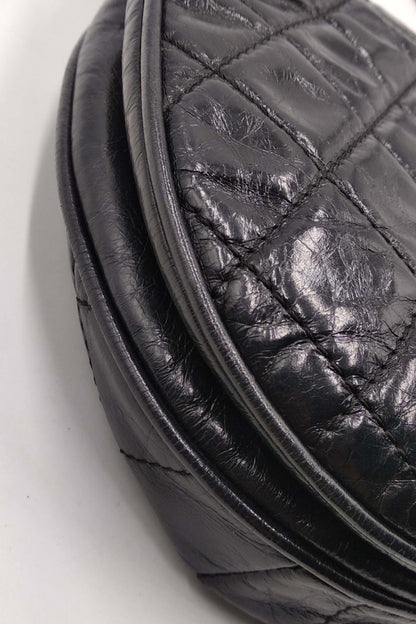 Quilted Dubai Messenger Bag Black