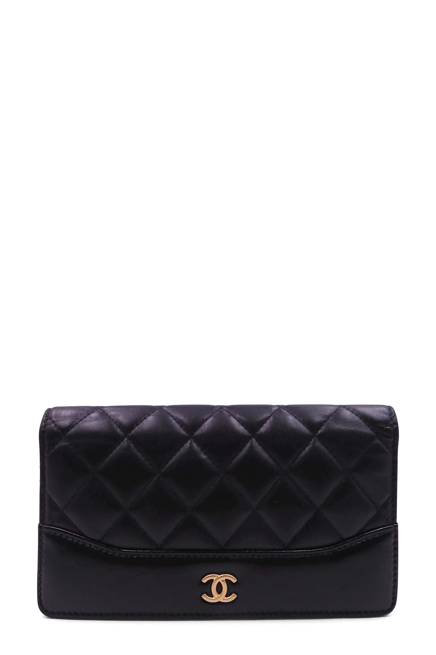 Quilted Gabrielle Wallet Black