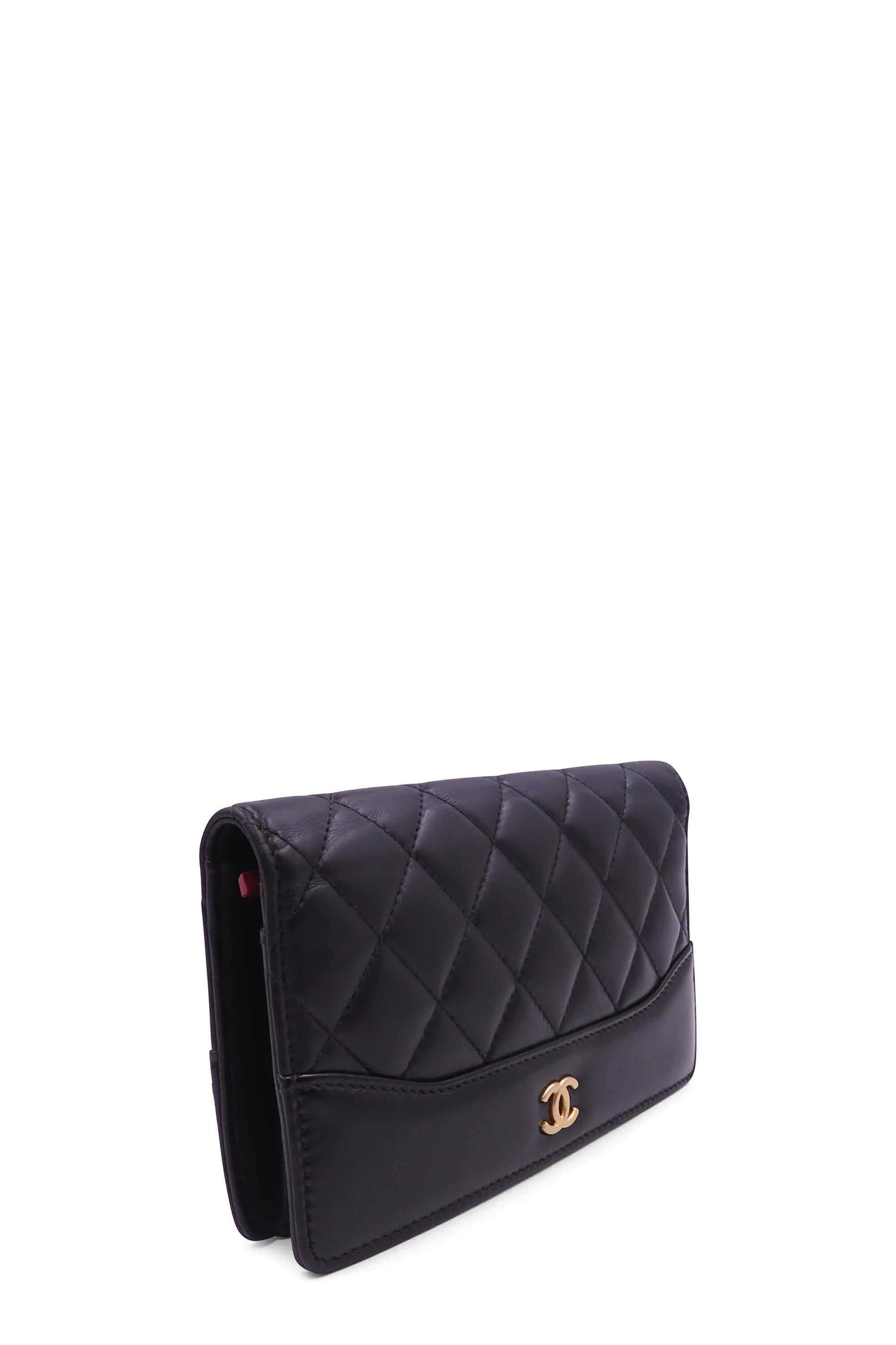 Quilted Gabrielle Wallet Black