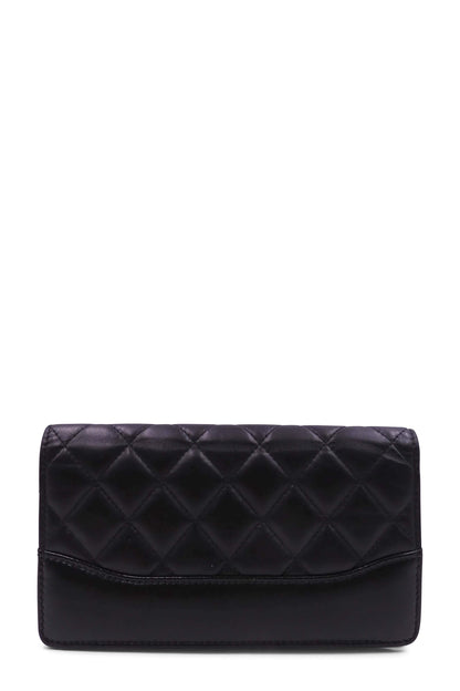 Quilted Gabrielle Wallet Black