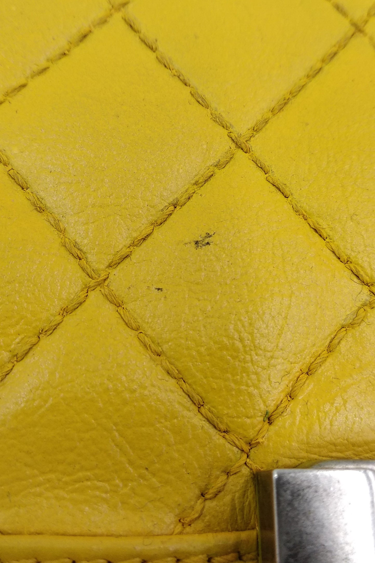 Quilted Lambskin Old Medium Boy in Ruthenium Hardware Yellow