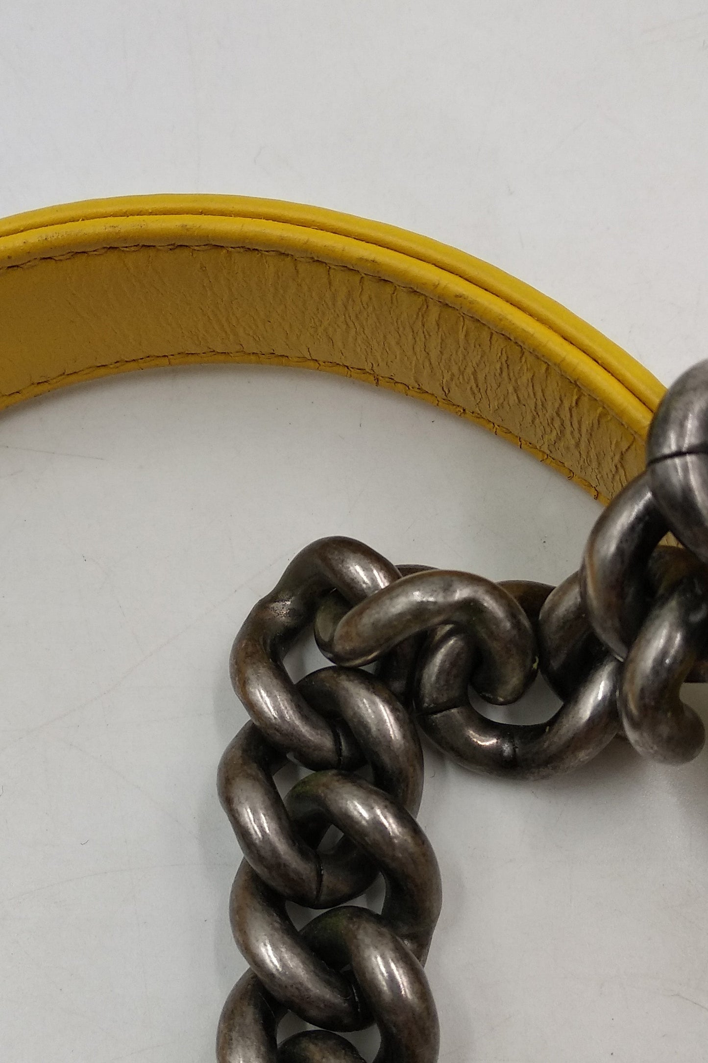 Quilted Lambskin Old Medium Boy in Ruthenium Hardware Yellow