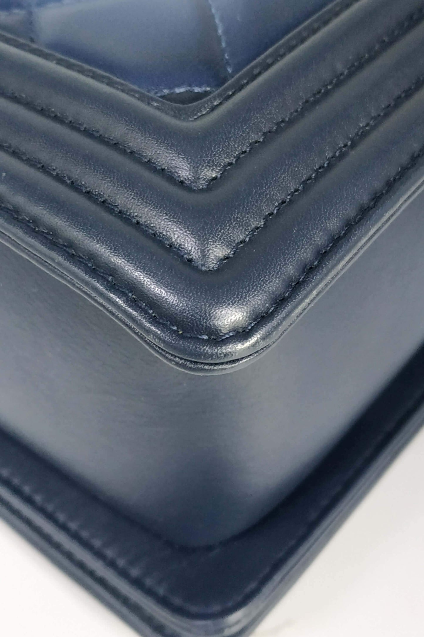 Quilted New Medium Ombre Boy with Ruthenium Hardware Blue