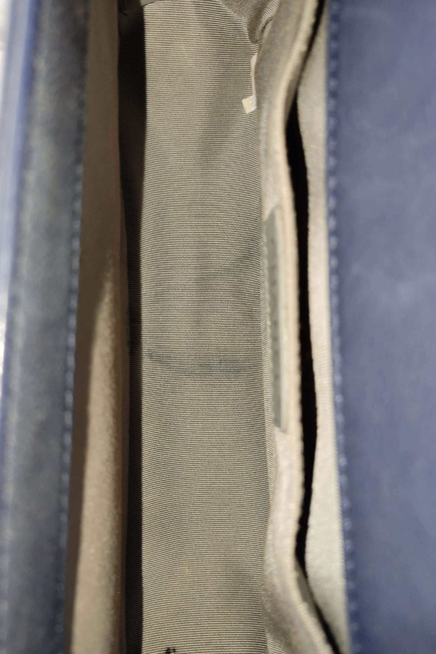 Quilted Stitch Old Medium Boy Navy in Ruthenium Hardware