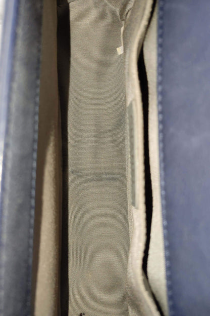 Quilted Stitch Old Medium Boy Navy in Ruthenium Hardware