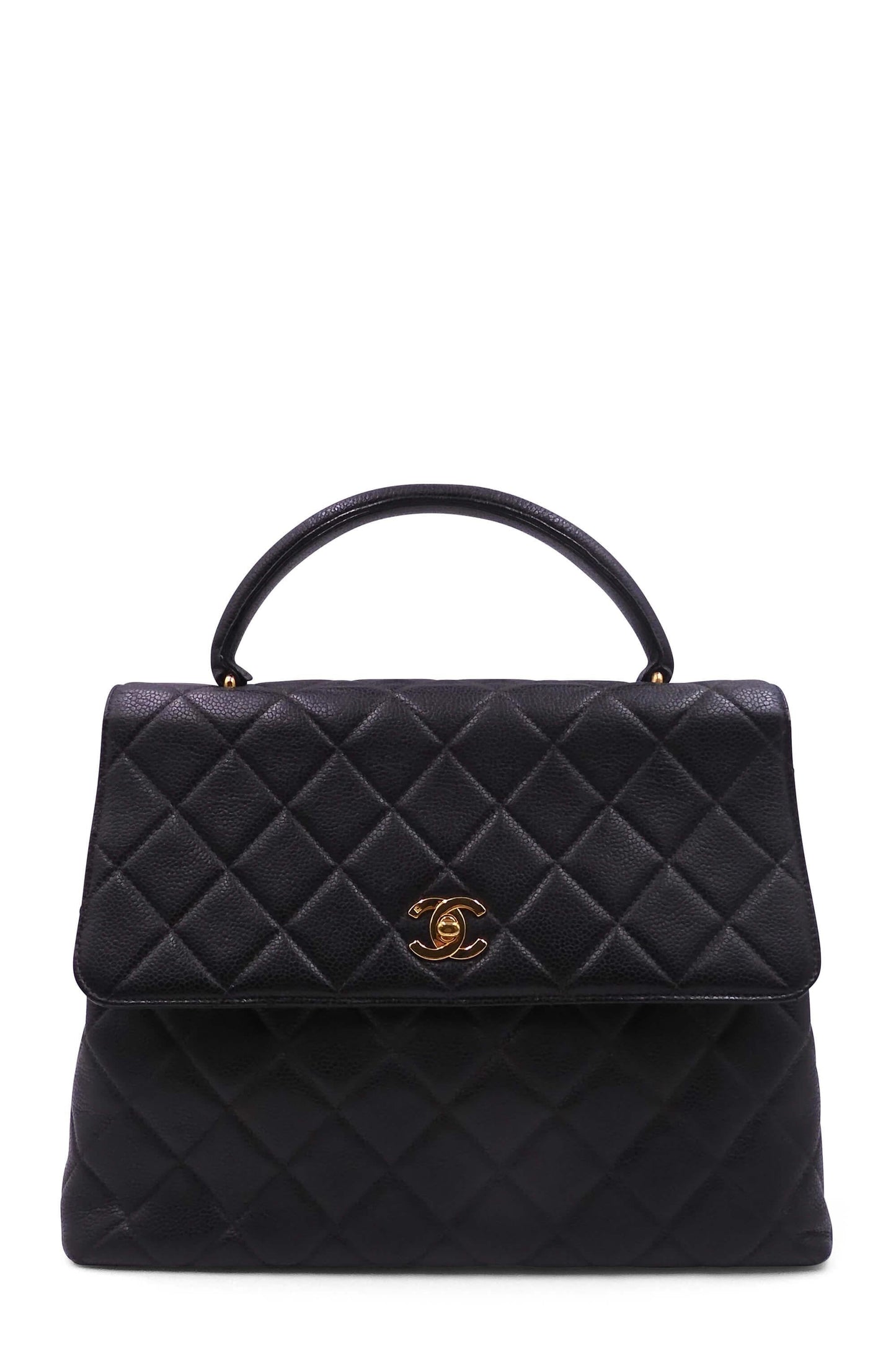 Quilted Vintage Kelly Bag Black