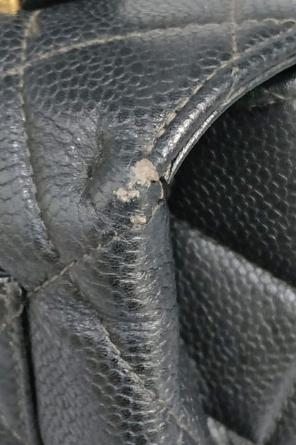 Quilted Vintage Kelly Bag Black