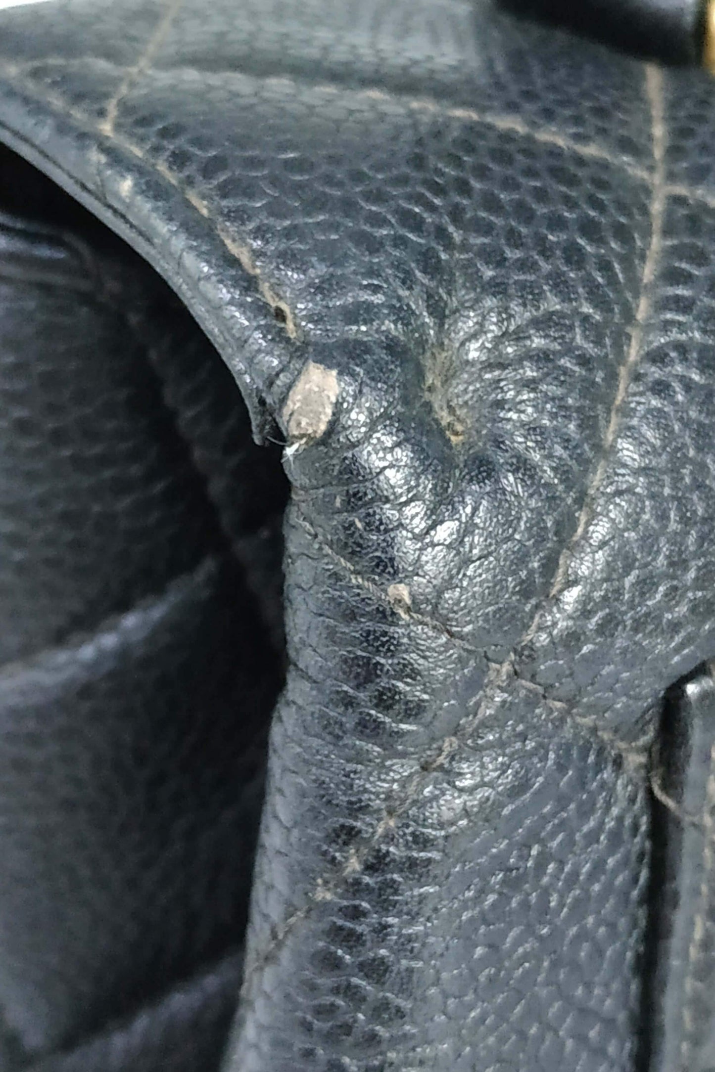 Quilted Vintage Kelly Bag Black