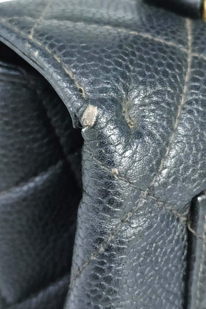 Quilted Vintage Kelly Bag Black