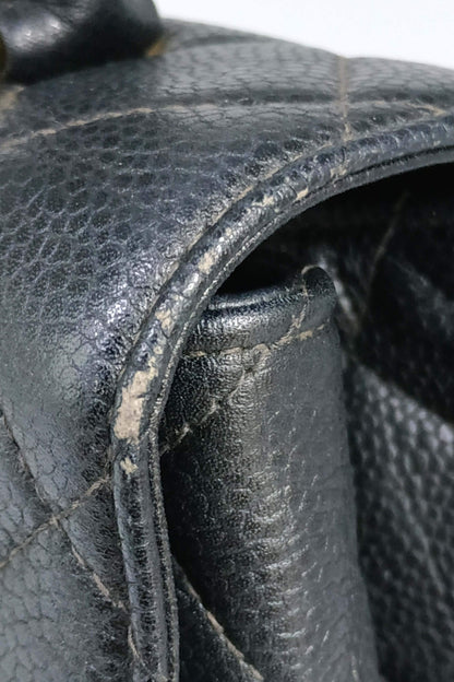 Quilted Vintage Kelly Bag Black