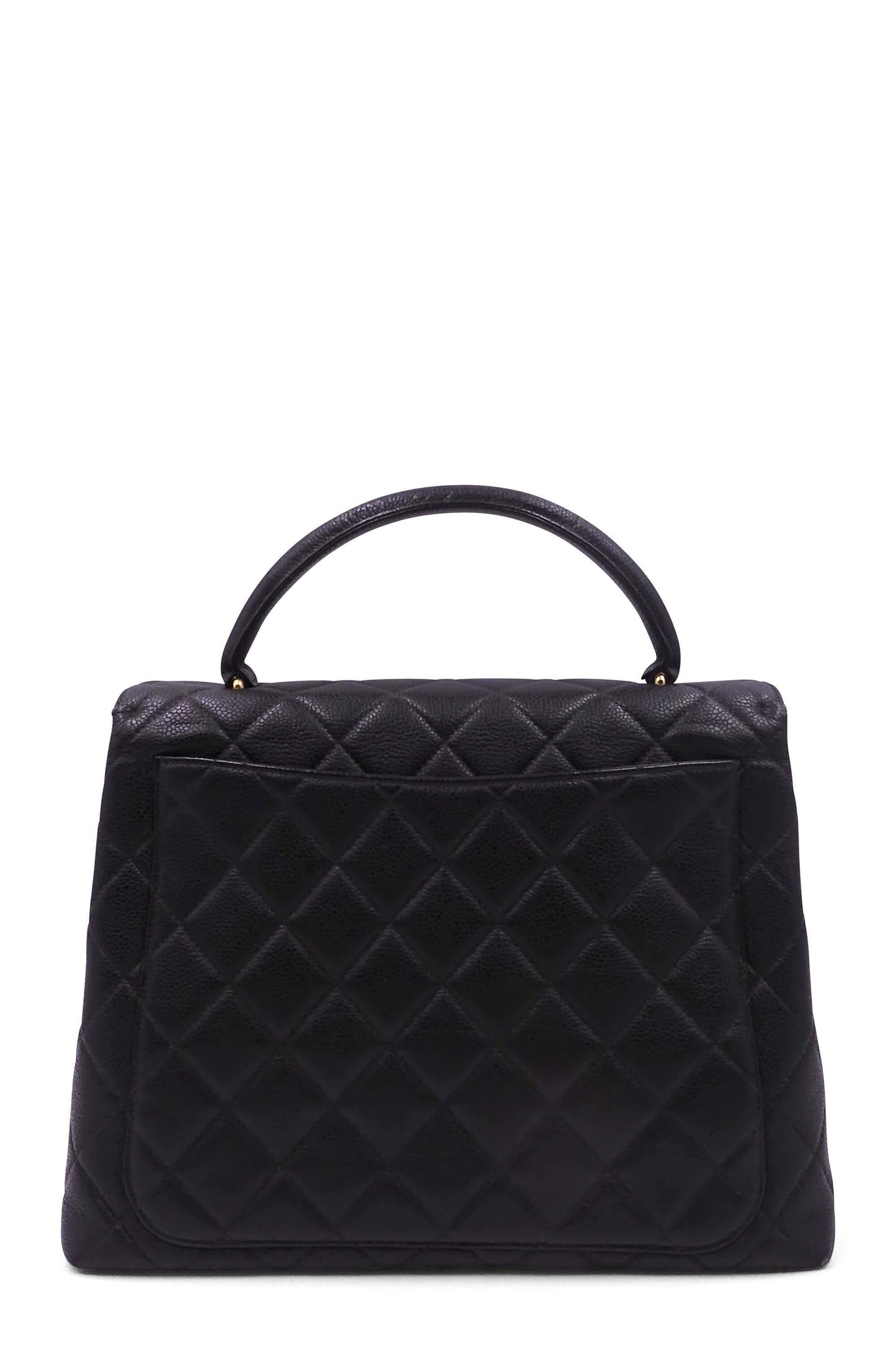 Quilted Vintage Kelly Bag Black