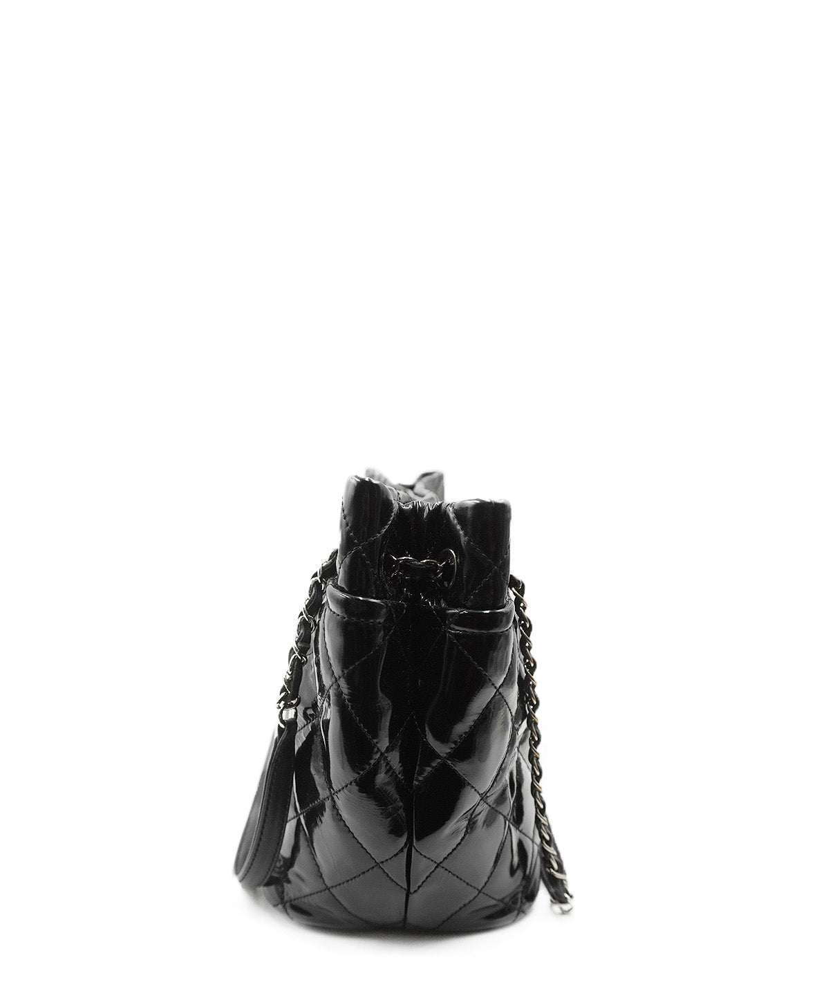 Quilted Patent Leather CC Timeless Tote Black