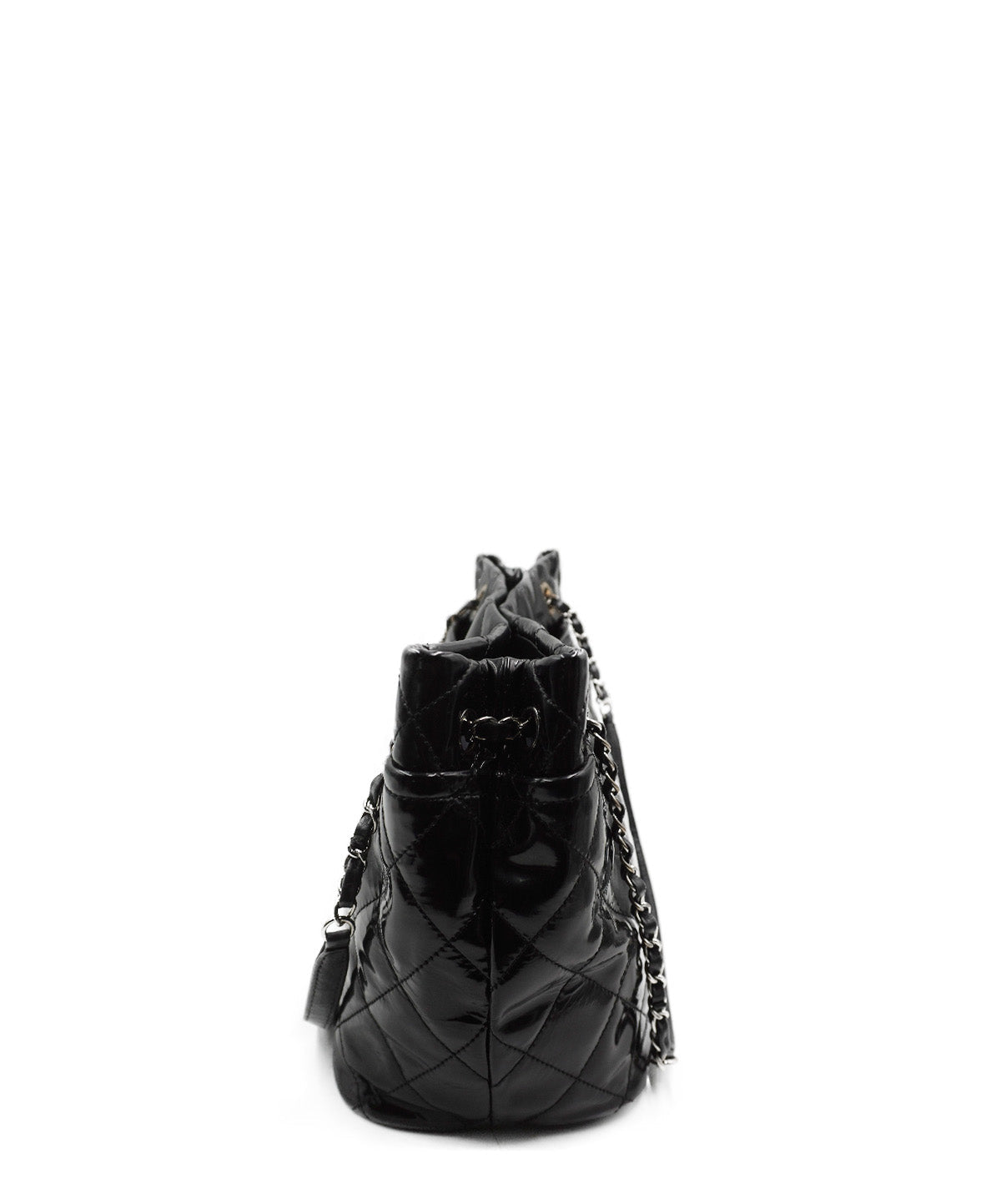 Quilted Patent Leather CC Timeless Tote Black