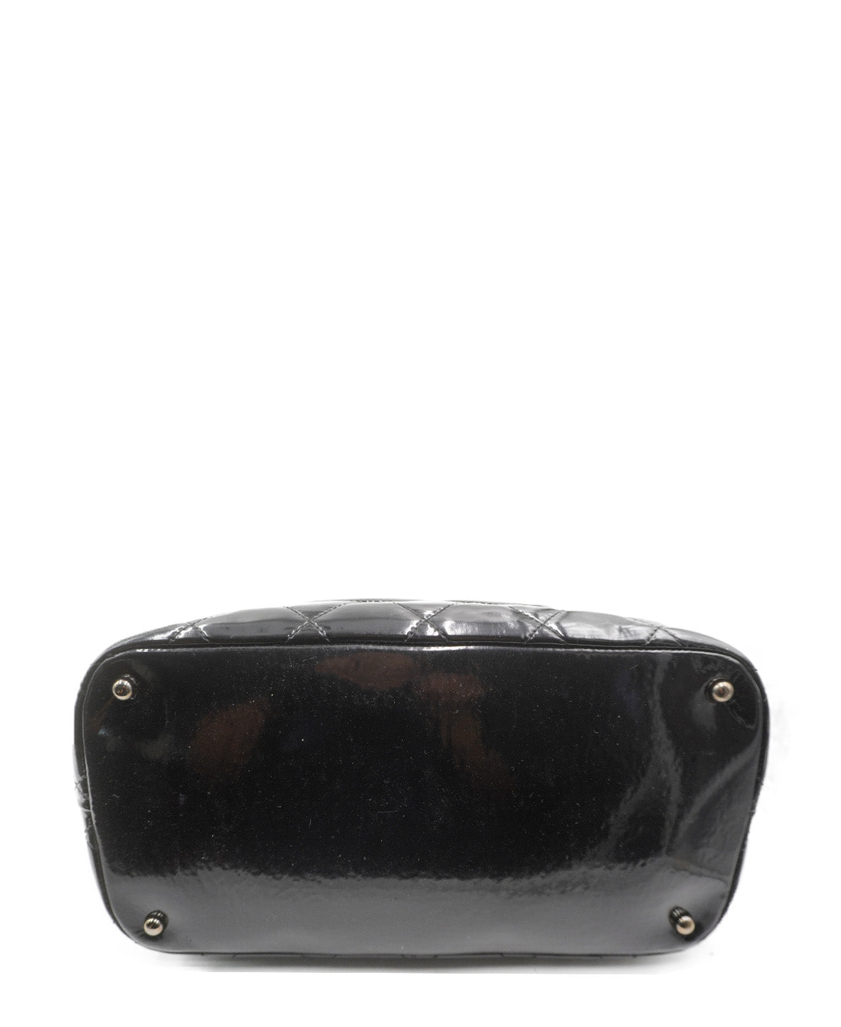 Quilted Patent Leather CC Timeless Tote Black