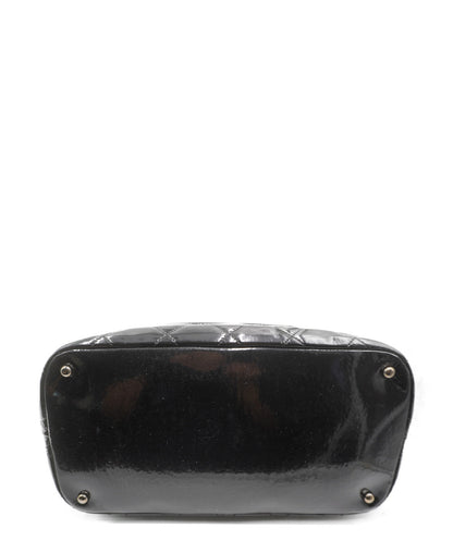 Quilted Patent Leather CC Timeless Tote Black