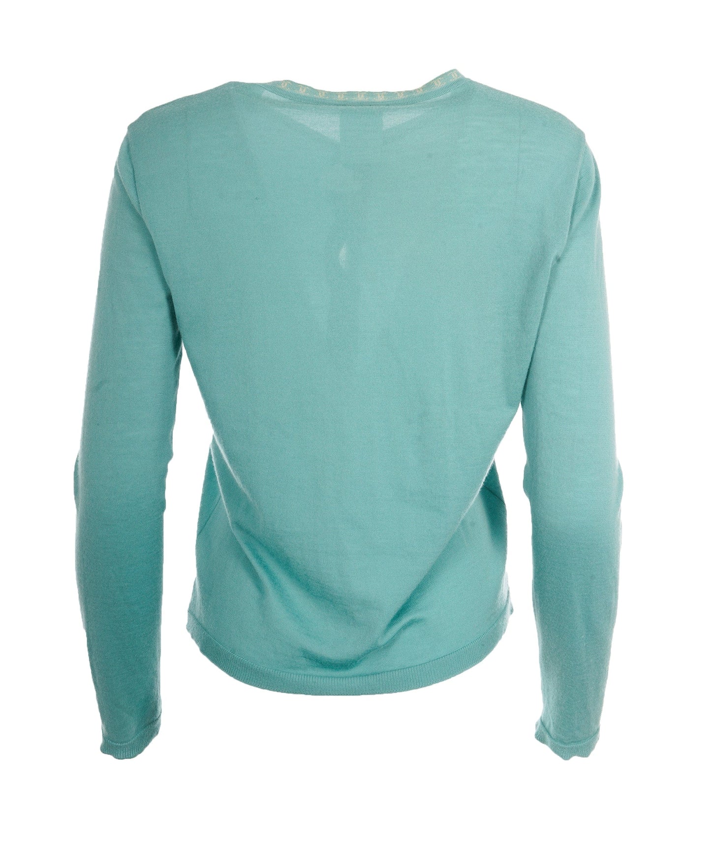Chanel 01S CC Collar Cashmere Cardigan Green ASL10603