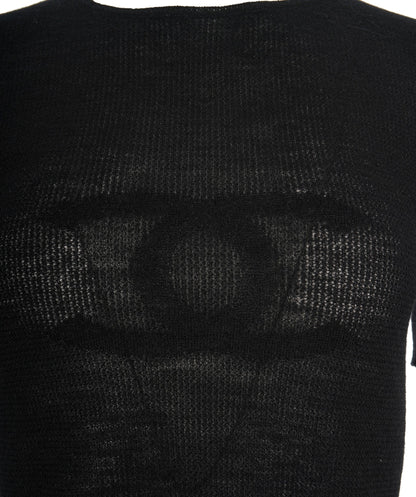 Chanel 02A Big CC Knit Sweater black ASL10697