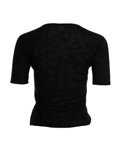 Chanel 02A Big CC Knit Sweater black ASL10697