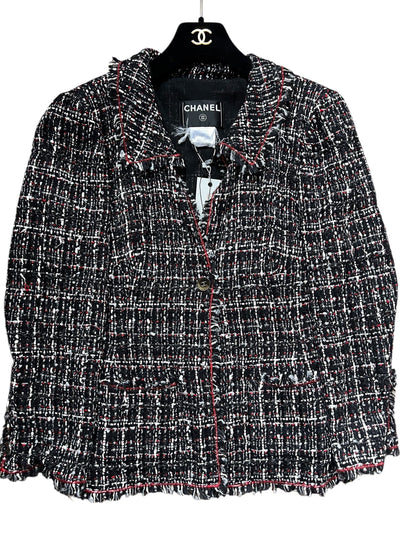 Chanel 2005 Black/Red Tweed Jacket DXBK0067