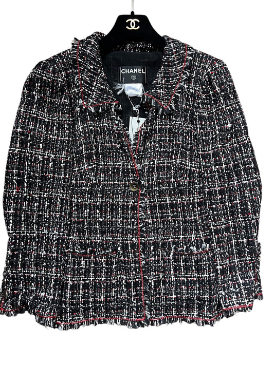 Chanel 2005 Black/Red Tweed Jacket DXBK0067