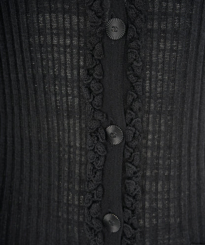 Chanel Black CC Button Cardigan  ALC1415