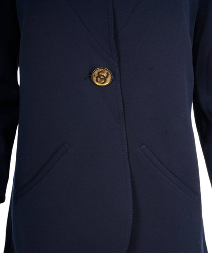 Chanel Blazer Navy size 38 Gold CC Buttons - AJC0673