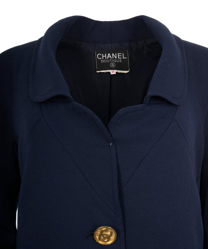 Chanel Blazer Navy size 38 Gold CC Buttons - AJC0673
