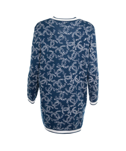 Chanel blue and white CC cardigan size 44  - AJC0695