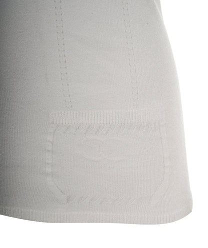 Chanel CC Pocket Summer Knit Top White DXBS0150
