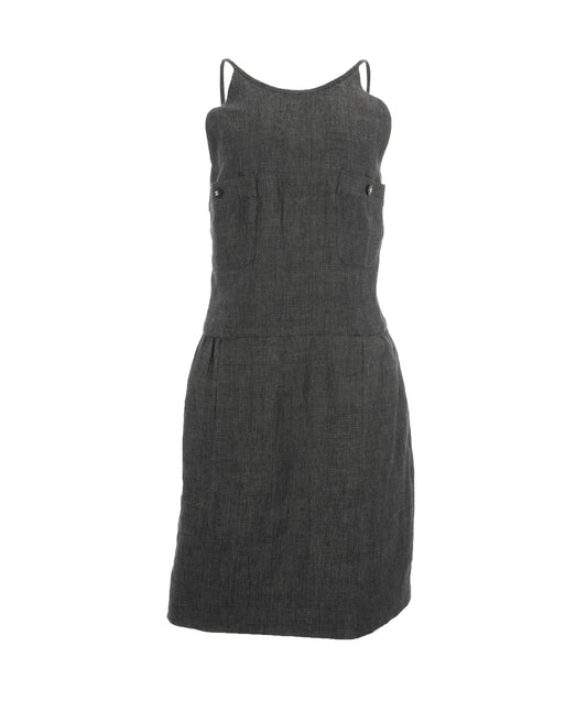 Chanel Grey Strappy CC Dress ALC1169