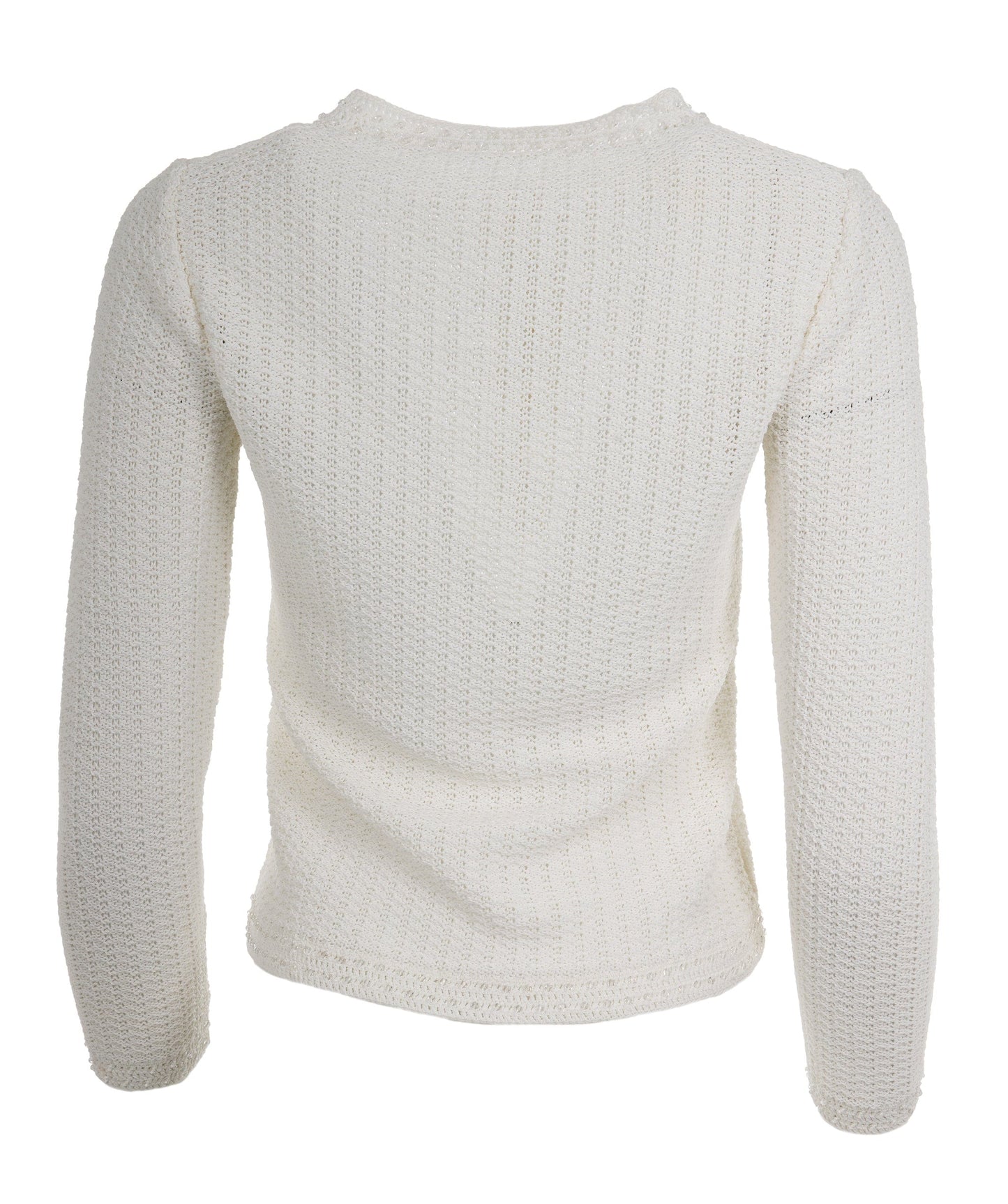 Chanel Knit Cream Detail CC Top 36/38 ALC1489