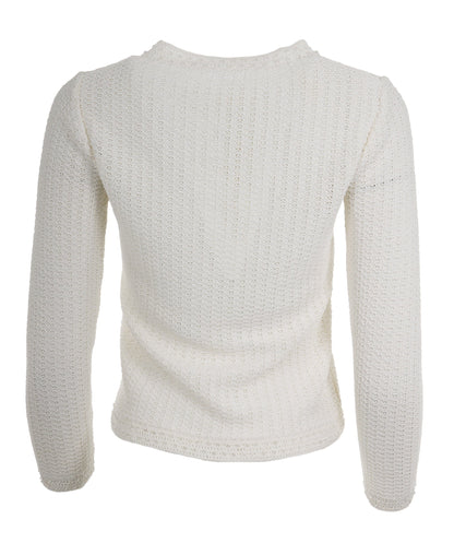 Chanel Knit Cream Detail CC Top 36/38 ALC1489