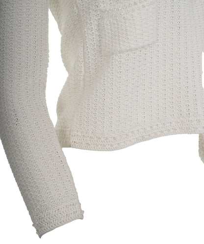 Chanel Knit Cream Detail CC Top 36/38 ALC1489
