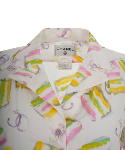 Chanel printed ice cream vintage shirt 04c AVC2041