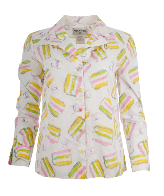 Chanel printed ice cream vintage shirt 04c AVC2041