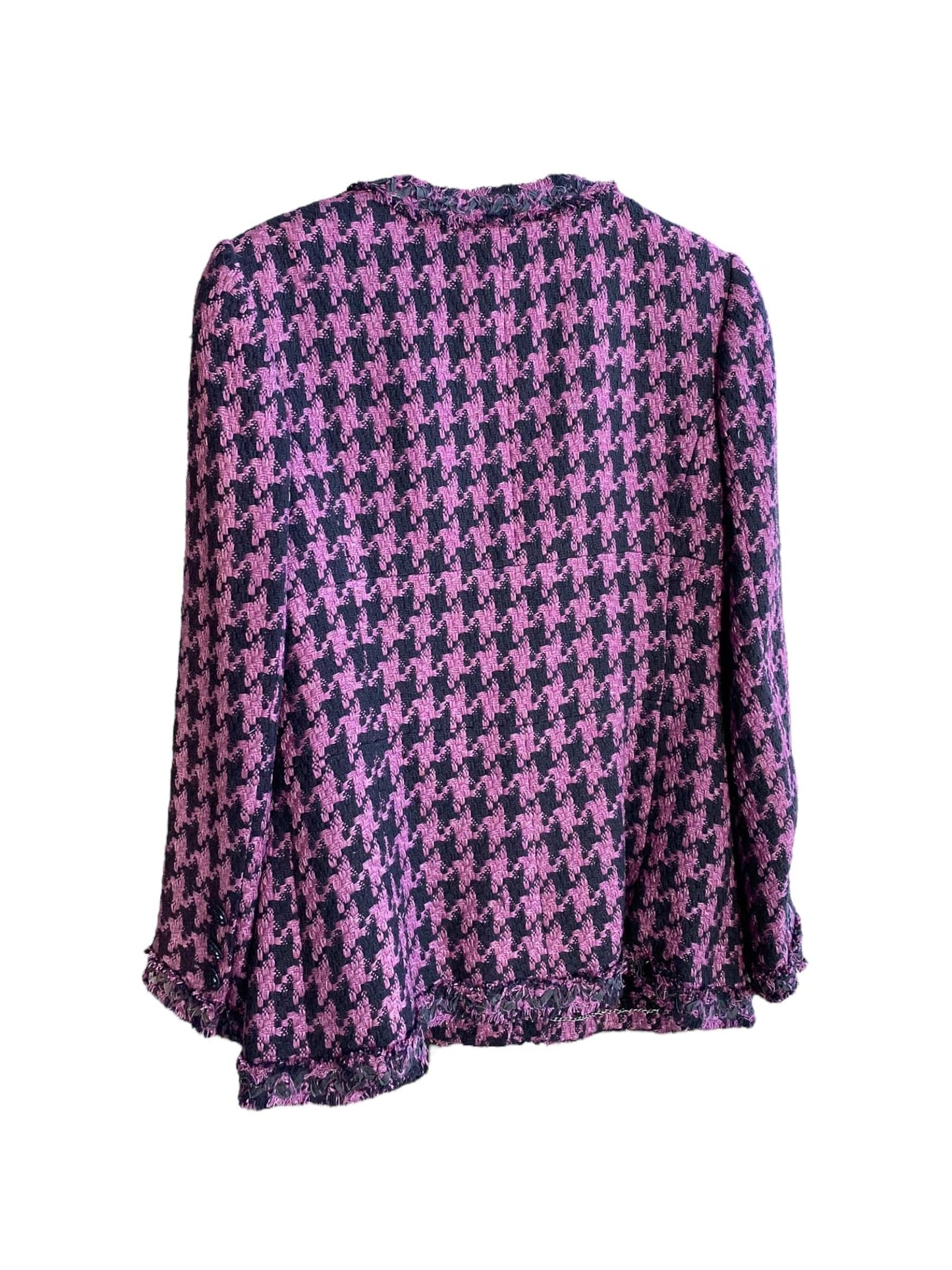 Chanel purple houndstooth tweed jacket DXBK0204