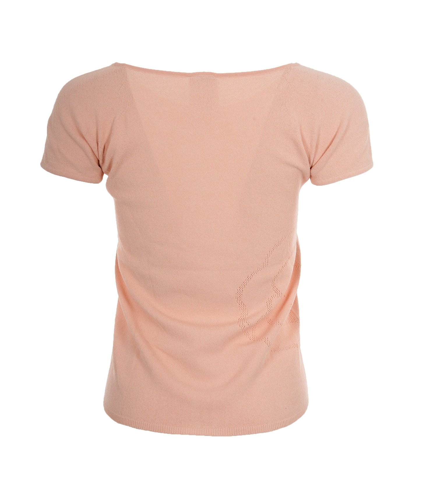Chanel Side CC Camellia Knit Top Peach  DXBS0149