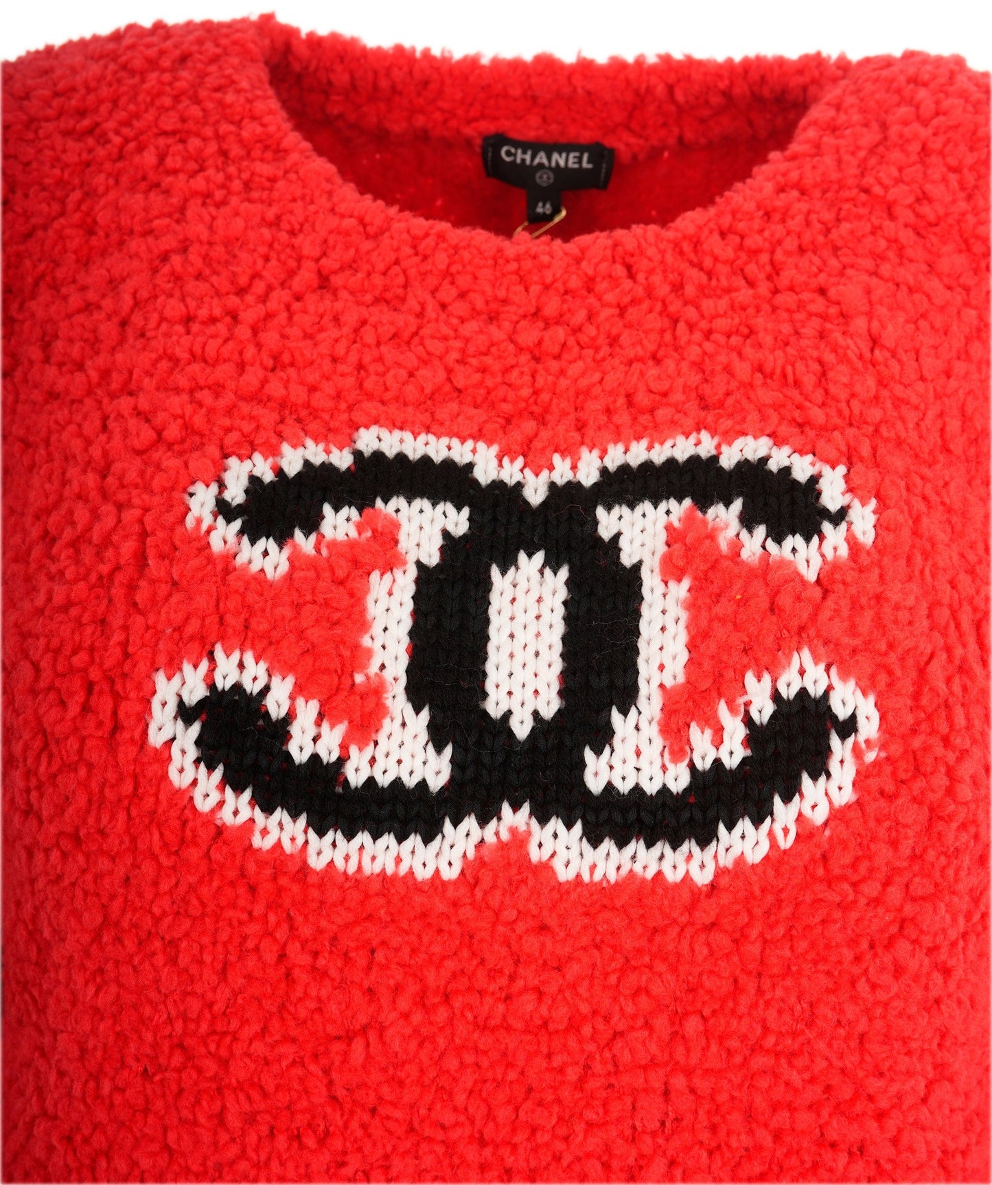 Chanel Super Rare Red CC Sweater  ALC1755